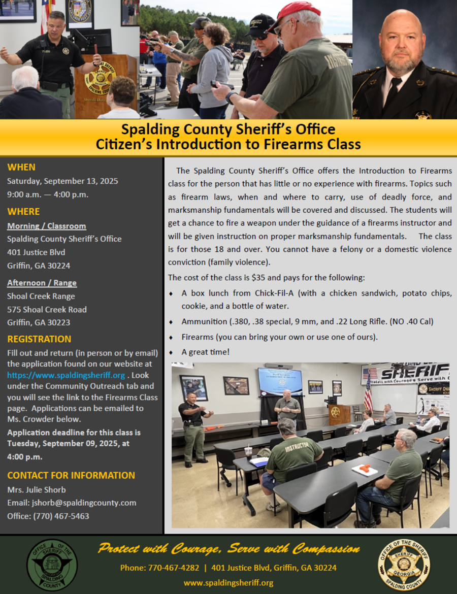 Firearms Class Flyer