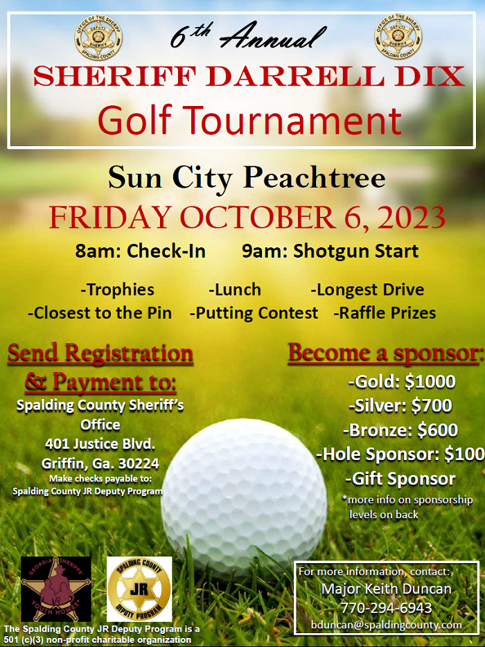 6th Annual Sheriff Darrell Dix Golf Tournament