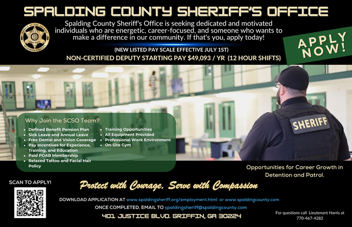 Non-Certified Deputy Employment Ad